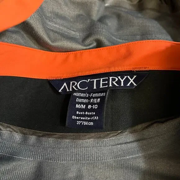 Arc’teryx Women’s M Ski Shell Jacket RECCO Avalanche Orange Hooded Snow - Picture 7 of 16